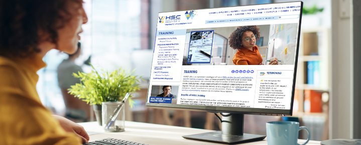 Student pays close attention in a WHSC occupational health and safety training class.