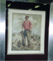 Subway Construction Workers Painting and Plaque